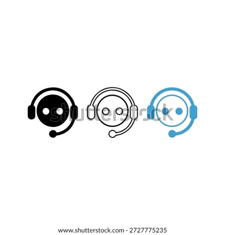 Customer support team with headsets in various colors for assistance