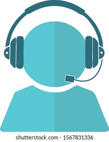 Customer support and telemarketing vector icon