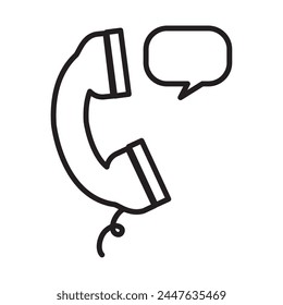 customer support telephone icon isolated