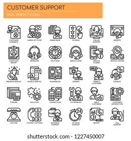 Customer Support , Thin Line and Pixel Perfect Icons