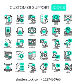 Customer Support , Thin Line and Pixel Perfect Icons