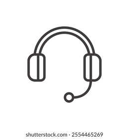 Customer Support thin liner icon vector.