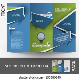 Customer Support Tri-Fold Mock up & Brochure Design 