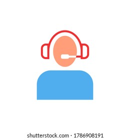 customer support vector icon logo design