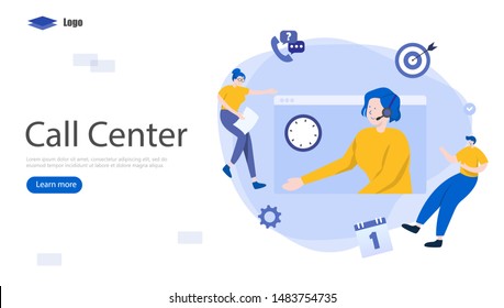 Customer Support Vector Illustration Concept, Suitable for web landing page, ui, mobile app, editorial design, flyer, banner, and other related occasion