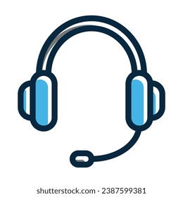 Customer Support Vector Thick Line Filled Dark Colors Icons For Personal And Commercial Use.
