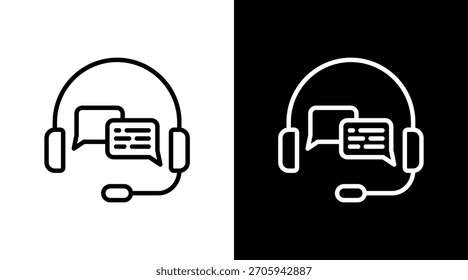 Diseño de conjunto de iconos blancos de Asistencia al cliente