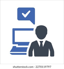 Icono de la encuesta del cliente, Vector Graphics