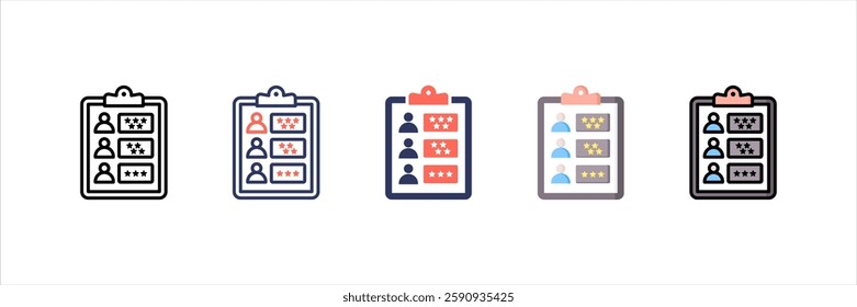 Customer Survey Multi Style Icon Set