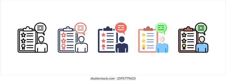 Customer Survey Multi Style Icon Set