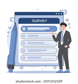 customer survey and online survey concept feedback and business insights forms market research 