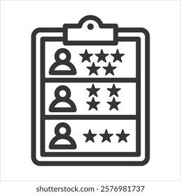 Customer Survey Outline Icon Vector Illustration