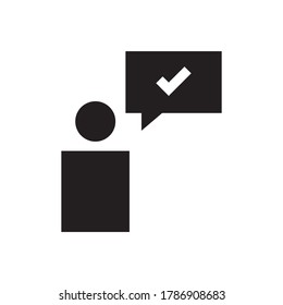 customer survey vector icon logo design