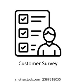Customer Survey vector   outline Design illustration. Symbol on White background EPS 10 File