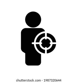 Customer target icon. Business symbol. simple illustration. Editable stroke. Design template vector