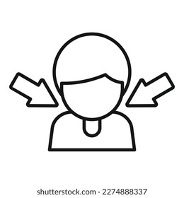vector de contorno de icono de destino del cliente. Empresarios. Seo digital