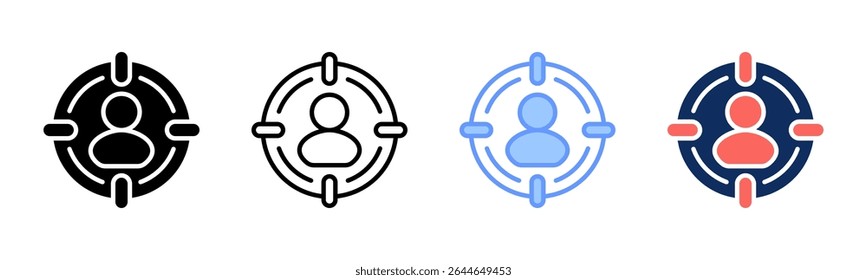 Customer Target icon sheet multiple style collection