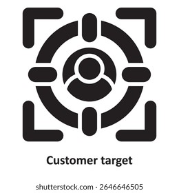 Ícone de vetor de destino do cliente que pode facilmente modificar ou editar
