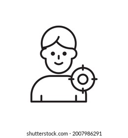 Vektorgrafik-Symbolbild des Kundenzielschemas - Illustration. EPS10-Datei für Marketing und Werbung
