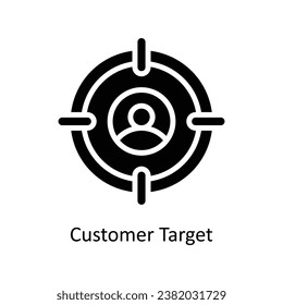 Customer Target vector solid  Design illustration. Symbol on White background EPS 10 File 