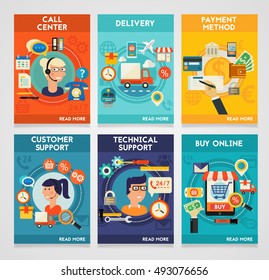 Customer and Technical Support, Call Center, Buy Online, Payment Methods, Delivery Concepts