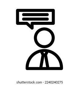 customer testimonial icon or logo isolated sign symbol vector illustration - high quality black style vector icons
