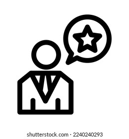 Kundenreferenz-Symbol oder Logo einzeln auf Zeichen, Vektorgrafik - hochwertige Vektorsymbole in schwarzem Stil
