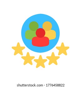Testimonio del cliente en estilo plano para cualquier proyecto, uso para presentación de aplicaciones móviles del sitio web