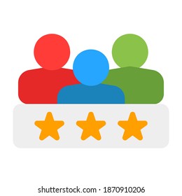 Customer Testimonial icon vector illustration in flat style for any projects, use for website mobile app presentation