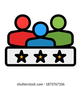 Referenzen von Kunden im vollen Line-Stil für alle Projekte, Verwendung für die Präsentation mobiler Anwendungen auf der Website
