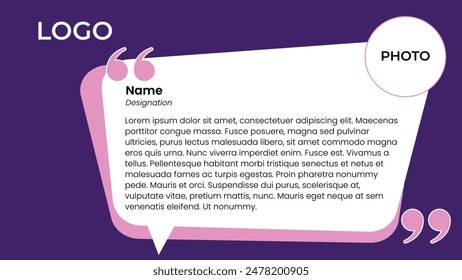 Customer testimonial Quotes quotation marks testimonial banner, quote, infographic. Social media post template designs for quotes. Empty speech bubbles, quote bubbles and text box. Vector Illustration