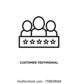 Customer testimonial vector icon, review symbol. Modern, simple flat vector illustration for web site or  mobile app