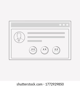 Customer testimonials icon line element. Vector illustration of customer testimonials icon line isolated on clean background for your web mobile app logo design.