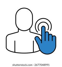Cliente Touchpoint Icon para gestionar puntos clave de interacción en el recorrido del Cliente para mejorar la comunicación de la marca y la satisfacción del Cliente.
