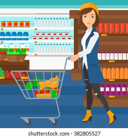 Customer with trolley.