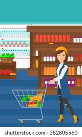 Customer with trolley.