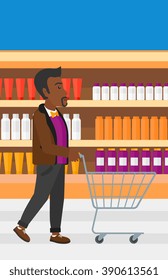 Customer with trolley.