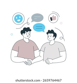 Ilustración vectorial Cliente Trust. Archivo EPS 10