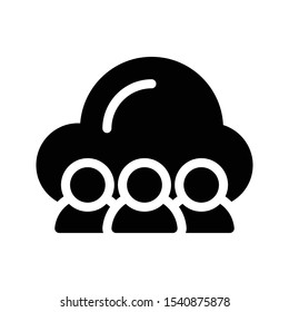 customer user vector glyph flat icon