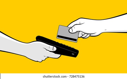 Customer Using Credit Card Machine