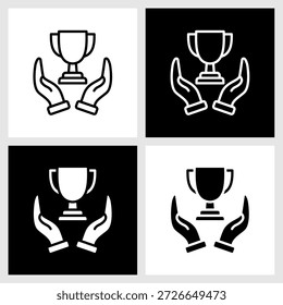 Icono de valor Cliente con fondo blanco y negro
