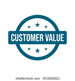 Customer value icon label design vector