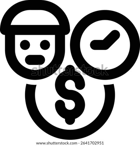 Customer Value, Customer, Lifetime Outline Icon