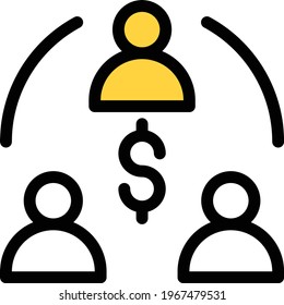 icono de línea de clavija de vector de cliente