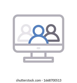 customer vector color line icon 
