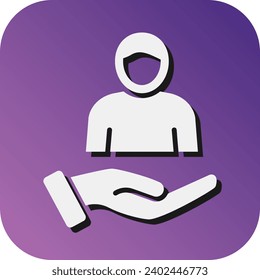 Customer Vector Glyph Gradient Background Icon For Personal And Commercial Use.
