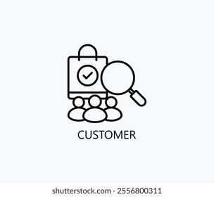 Customer Vector, Icon Or Logo Sign Symbol Illustration