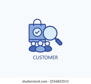 Customer vector, icon or logo sign symbol illustration