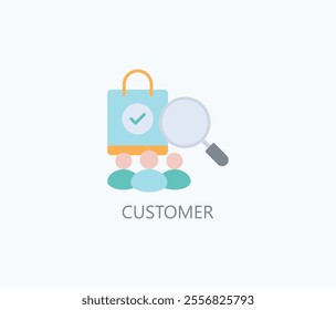 Customer Vector, Icon Or Logo Sign Symbol Illustration