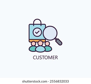 Customer Vector, Icon Or Logo Sign Symbol Illustration